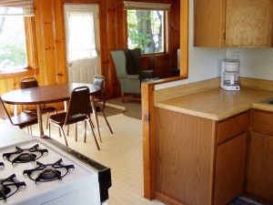 Cabin 9 kitchen and dining area